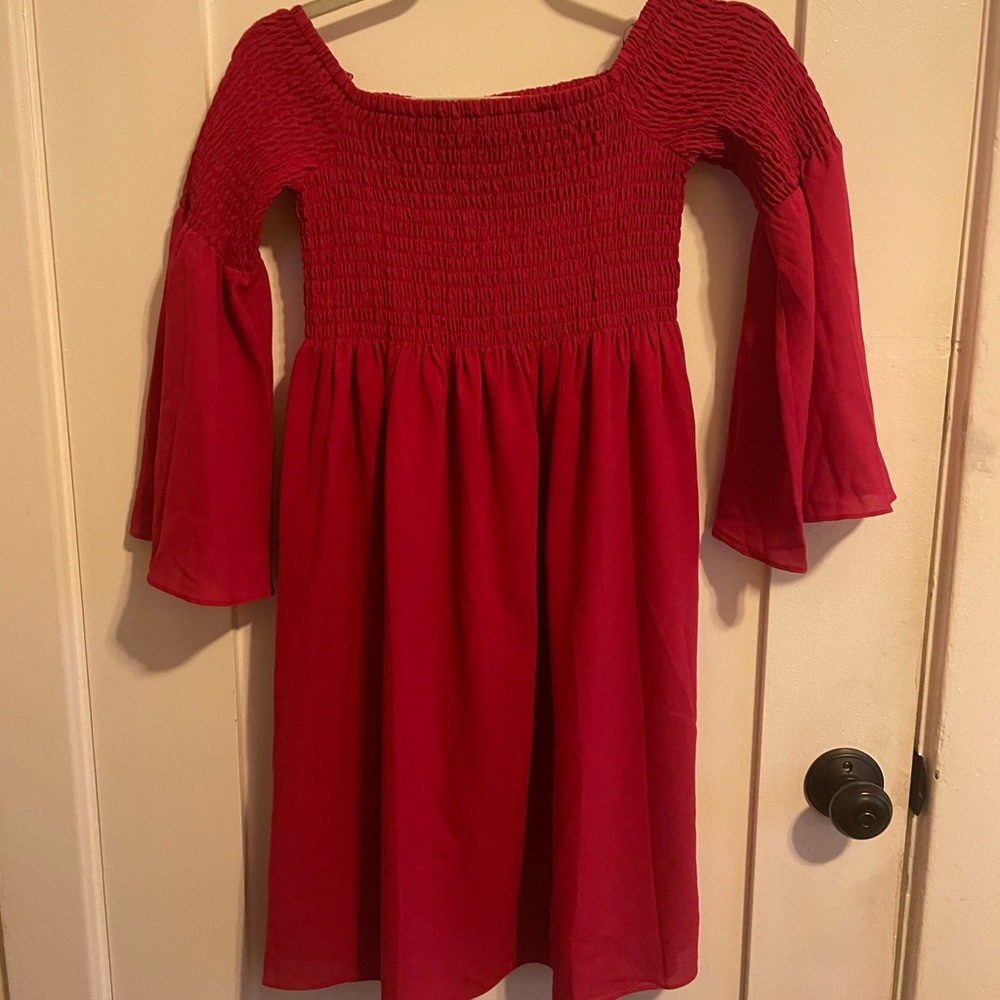 Tj maxx red off-the-shoulder dress